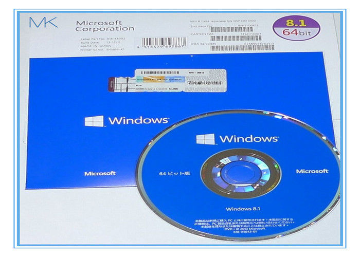Echte Vensters 8,1 Werkende Productcodeoem PKC COA Liciense Kaart met 64 bits met 32 bits