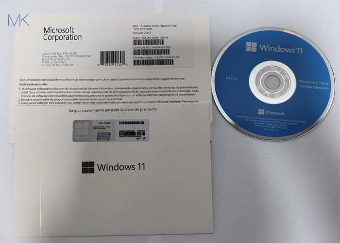 22H2 Spaanse Versie Microsoft Windows 11 Huisoem DVD Fysieke Doos KW9-00639