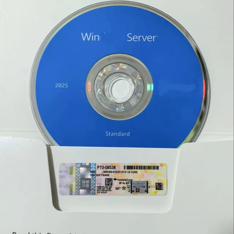 64 Processors ondersteund Windows Server 2025 DVD met Windows Defender Antivirus Voor RDS
