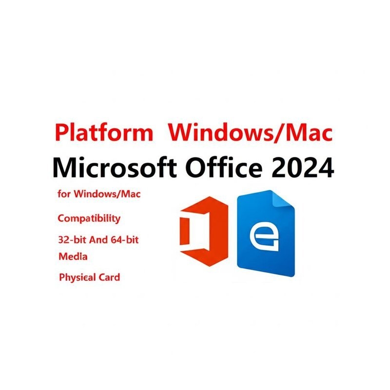Platform Windows/Mac Microsoft Office 2024 for Windows/Mac Compatibility 32-bit And 64-bit Media Physical Card