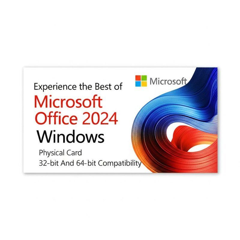 Ervaar het beste van Microsoft Office 2024 voor Windows Fysieke Kaart 32-bits en 64-bits Compatibiliteit