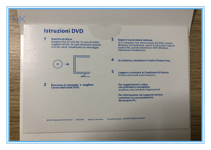 Italiaanse Vensters 10 Pro Kleinhandelsdoos DSP met 64 bits OEI 1pk voor PC/Laptop