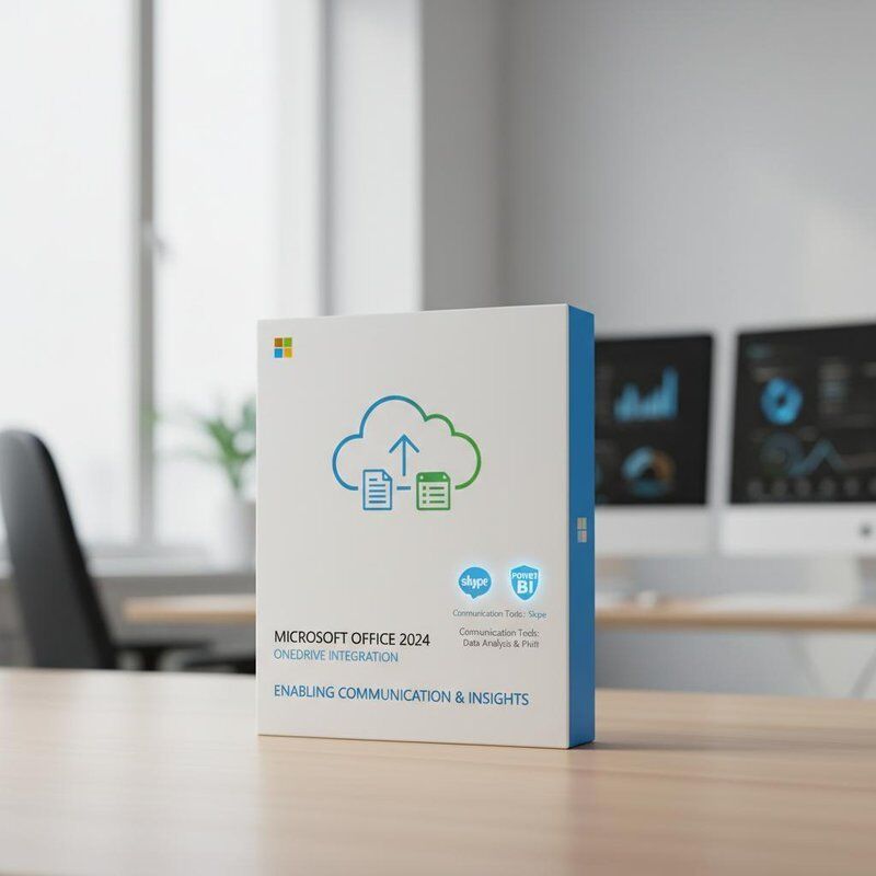 OneDrive-integratie Microsoft Office 2024 Communicatietools Skype en gegevensanalyse Tools Power BI Communicatie mogelijk maken