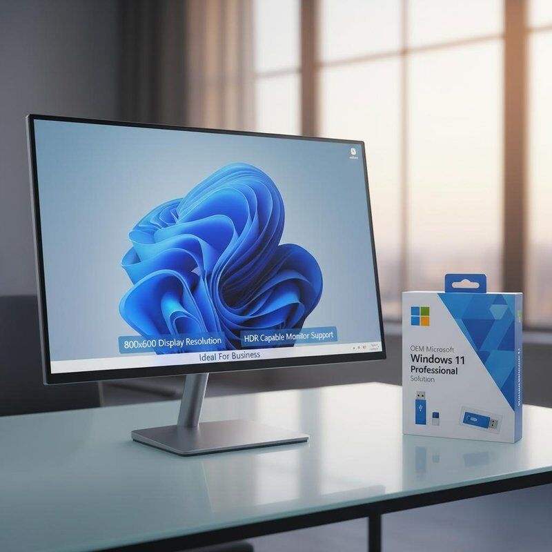 OEM Microsoft Windows 11 Professional oplossing met een schermresolutie van 800 x 600 en HDR-compatibele monitorondersteuning ideaal voor bedrijven